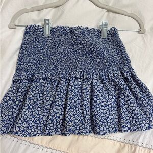 Crewcuts Floral Blue Skirt Size M (8)  JCrew